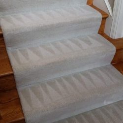 white carpet stairs complete